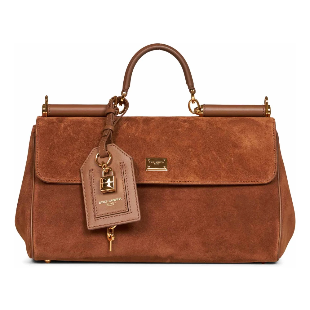 Dolce & Gabbana , Handbags, Female, Brown, One Size, My Sicily Tote - Image 3