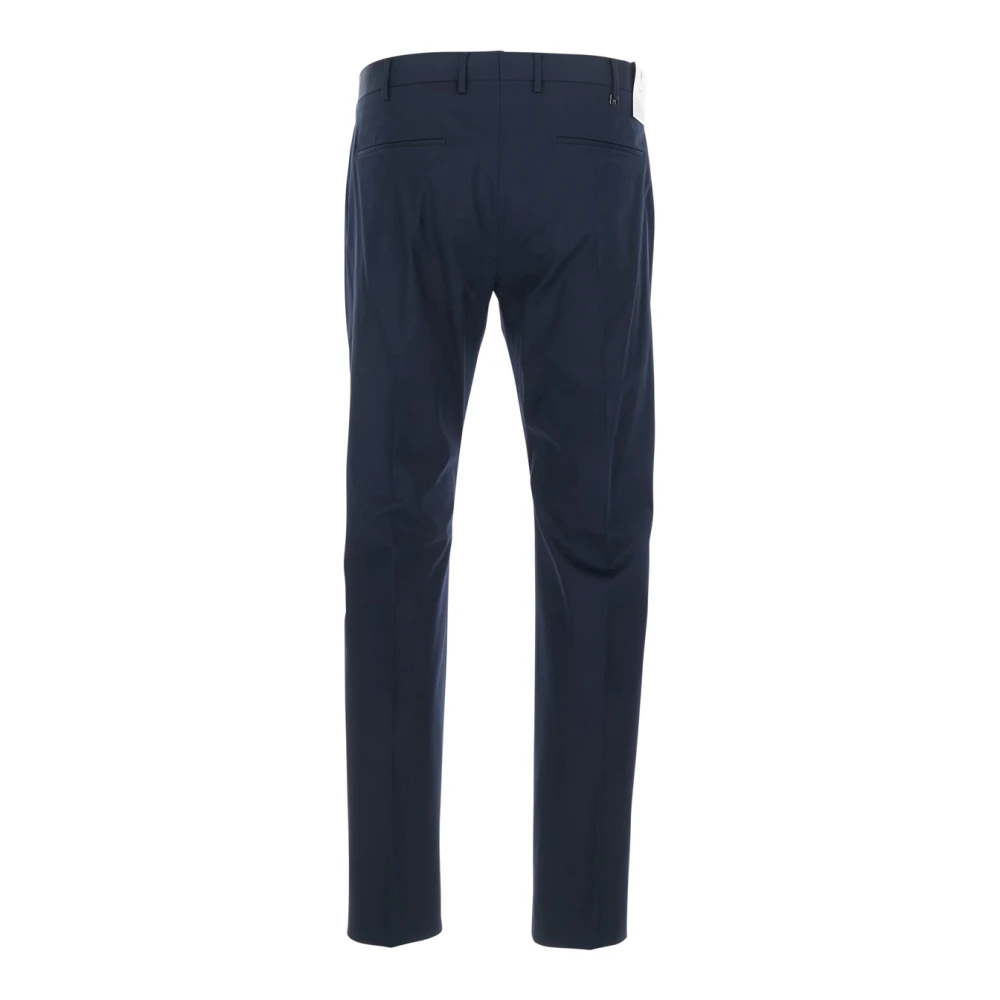 PT Torino Blauwe Katoenen Broek met Plooien Blue Heren