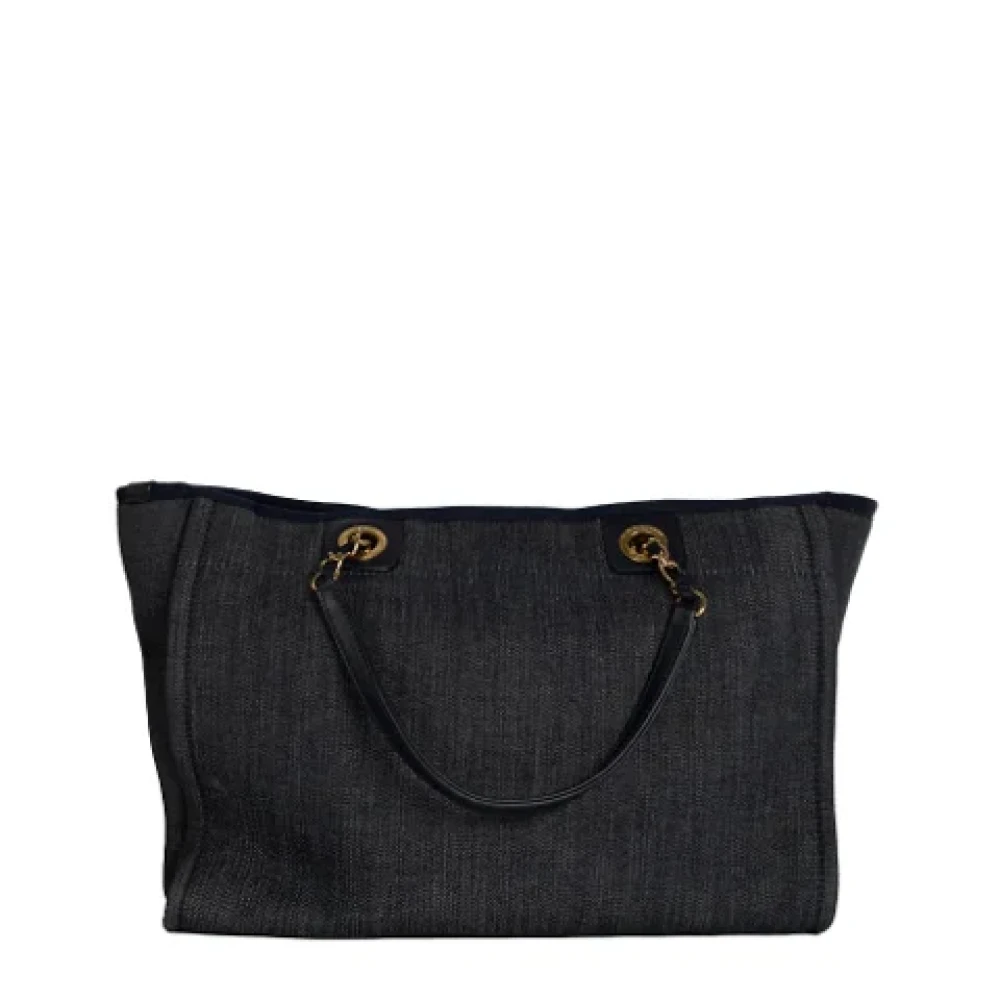Chanel Vintage Pre-owned Canvas chanel-bags Blue Dames