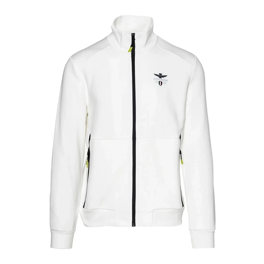 aeronautica militare Hoodloze Sweatshirt 100% samenstelling Stijl 242Fe1944F565-73062 White Heren