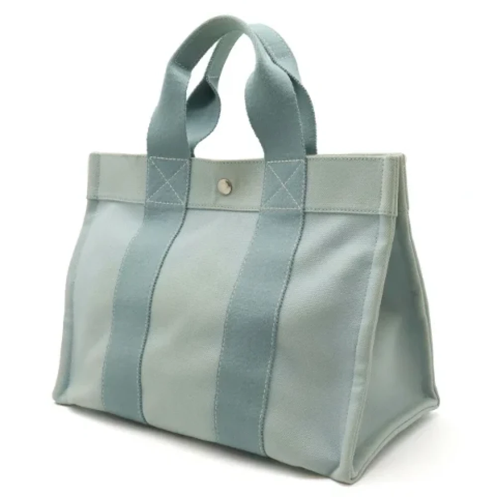 Hermès Vintage Pre-owned Canvas handbags Blue Dames