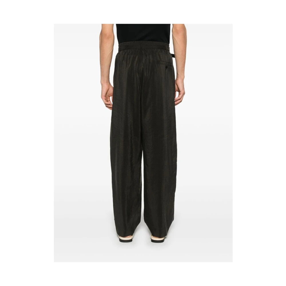 Lemaire Koffiebruine elastische taillebroek Brown Heren