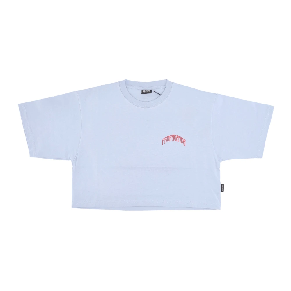 Propaganda Triangle Bengal Crop Top Tee Blue Dames