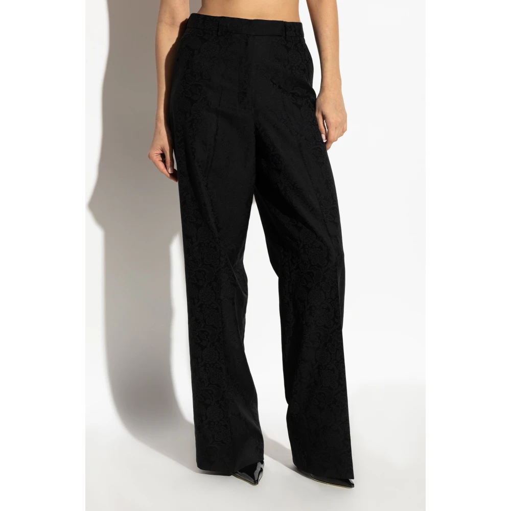 ETRO Gestreepte wijde broek Black Dames