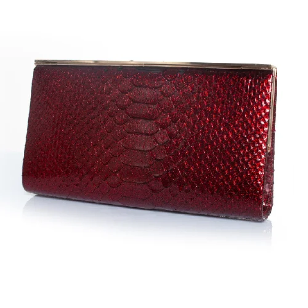 Jimmy Choo Pre-owned Leather handbags Red Dames