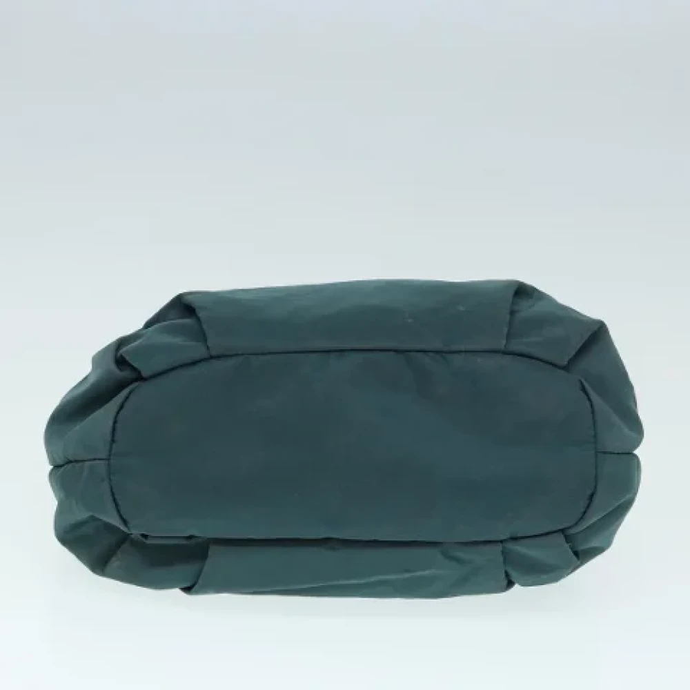 Prada Vintage Pre-owned Nylon handbags Green Dames