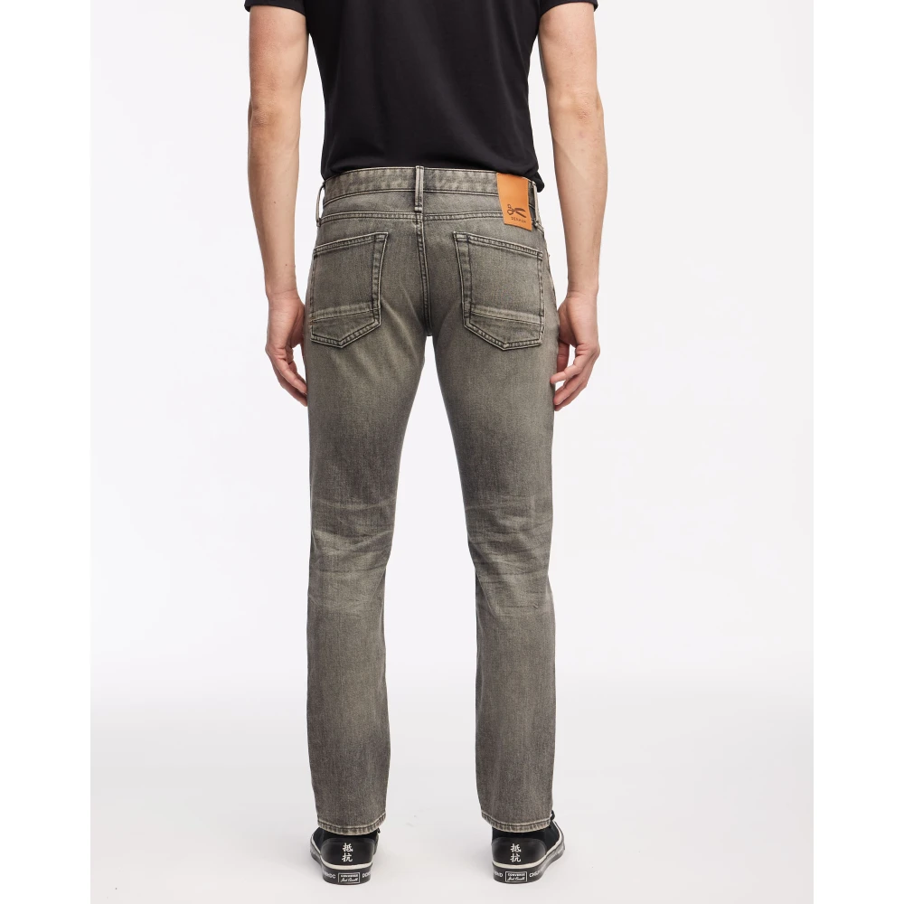 Denham Straight Fit Zwarte Stretch Jeans Black Heren