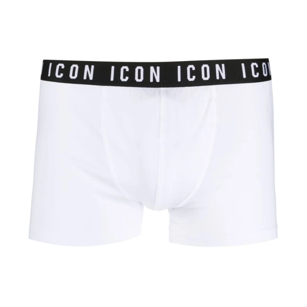 Dsquared2 Vita Boxershorts med Logomidja White, Herr