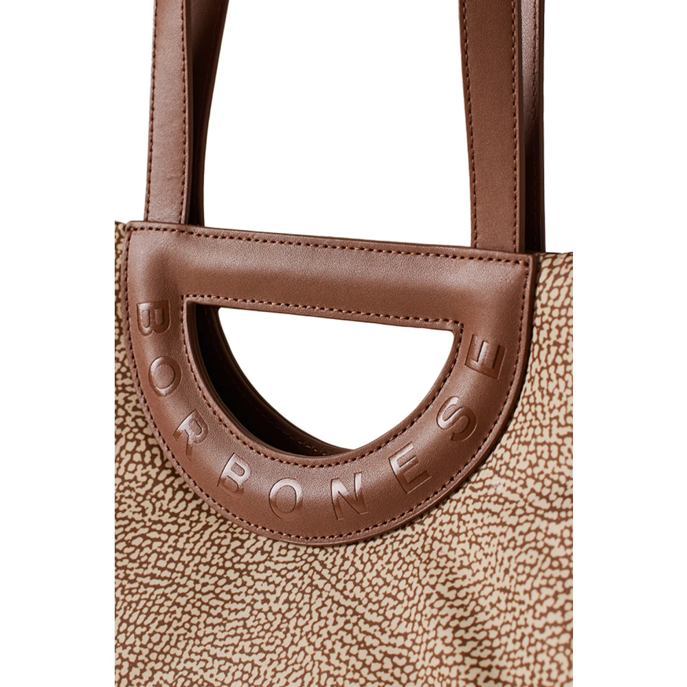 Borbonese Elegante Shopper met Dubbele Handvatten Brown Dames