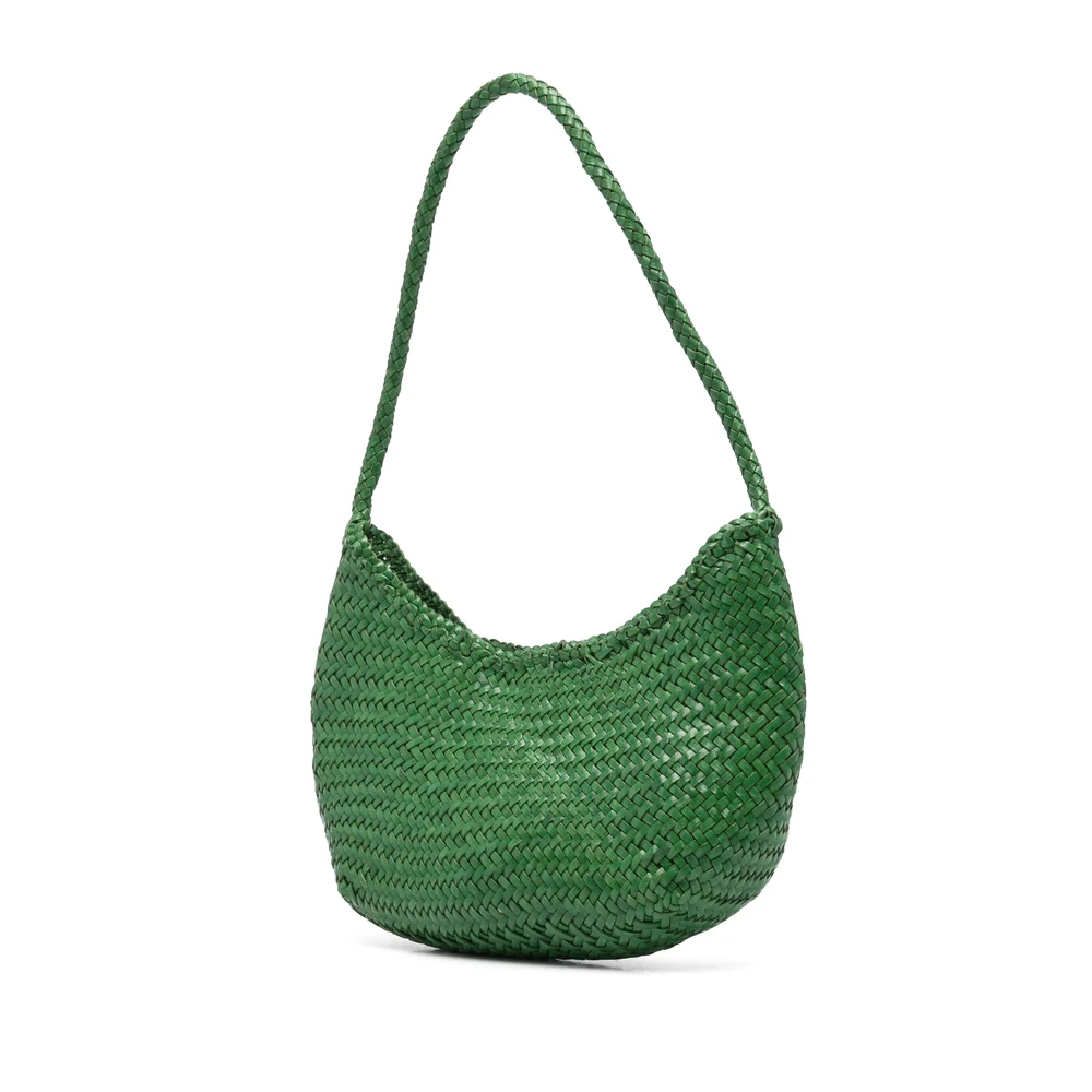 Dragon Diffusion Groene Gevlochten Top Handvat Tas Green Dames