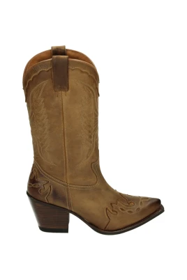 Western Boot i cognac nubuck läder