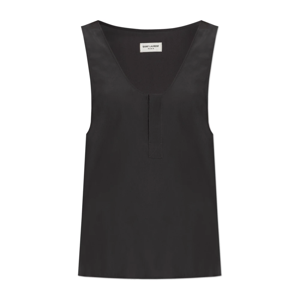 Saint Laurent Stijlvolle Tempest Top voor Vrouwen Black Dames