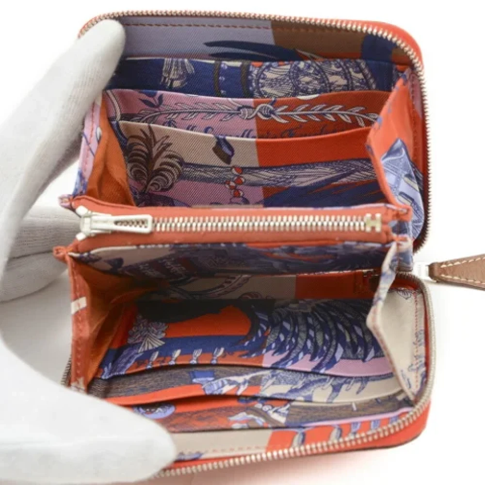Hermès Vintage Pre-owned Leather wallets Orange Dames