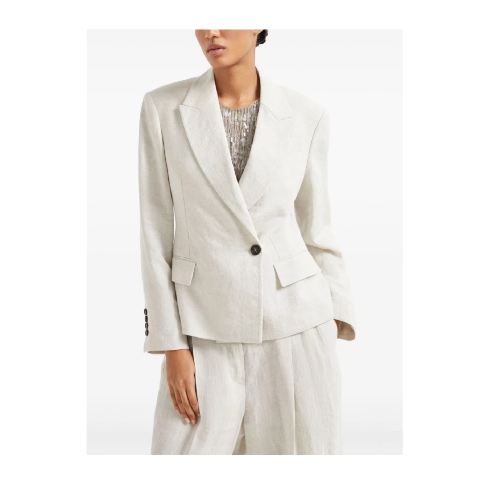 BRUNELLO CUCINELLI Beige Langemouwjas Vrouwen Beige Dames
