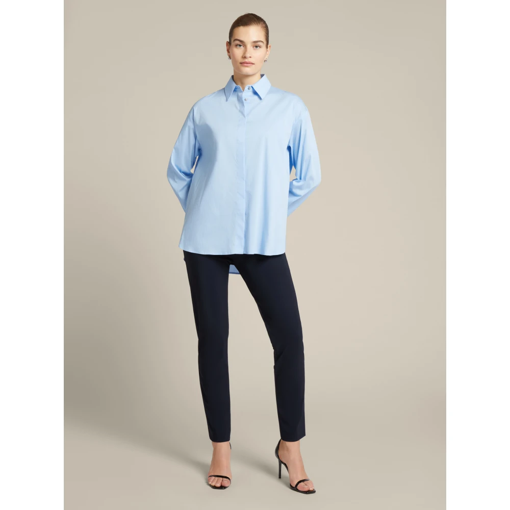 Elena Mirò Slimme Jersey Broek Blue Dames