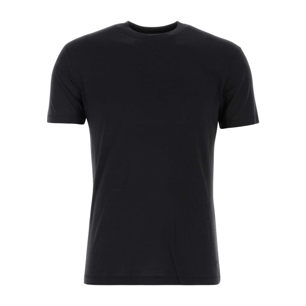 Tom Ford Men's Black Short-Sleeved Crewneck T-Shirt - T-Shirts - S - Tops