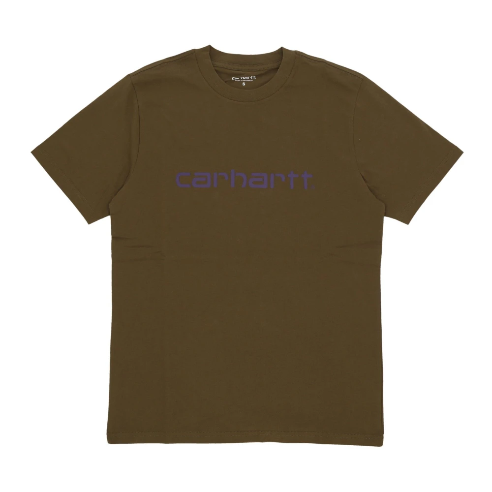 Carhartt WIP Script Tee Highland Cassis Streetwear Collectie Brown Heren