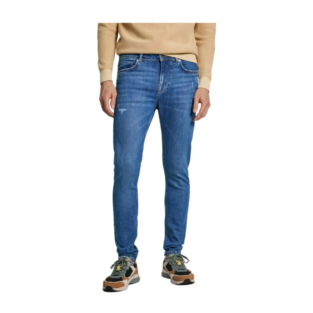 Pepe Jeans Men's Blue Skinny Fit Jeans, W30 L32, Skinny Denim Trousers Versatile And Trendy