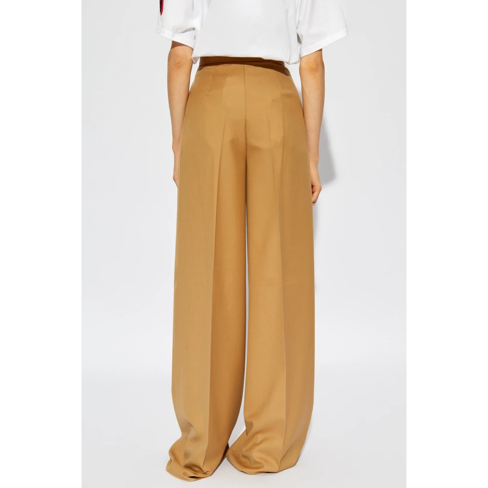 Max Mara Geplooide broek Senna Brown Dames