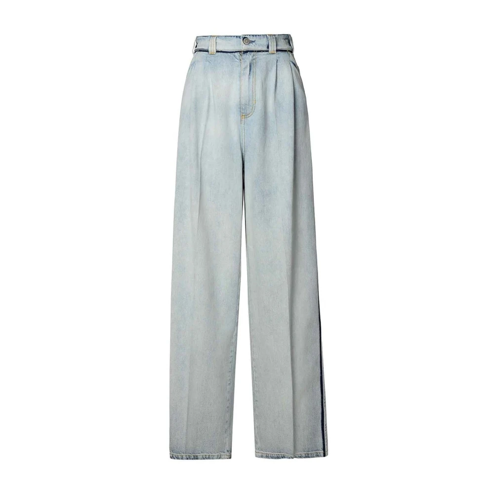 Maison Margiela Blauwe Denim Jeans Relaxte Pasvorm Blue Dames