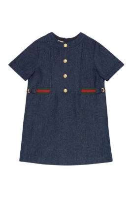 Vintage-inspirerad denimklänning