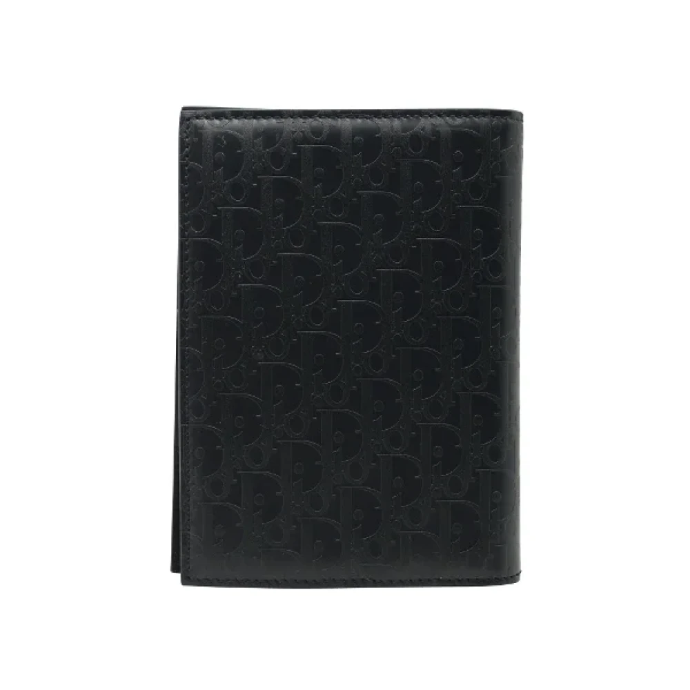 Dior Vintage Pre-owned Leather wallets Blue Heren