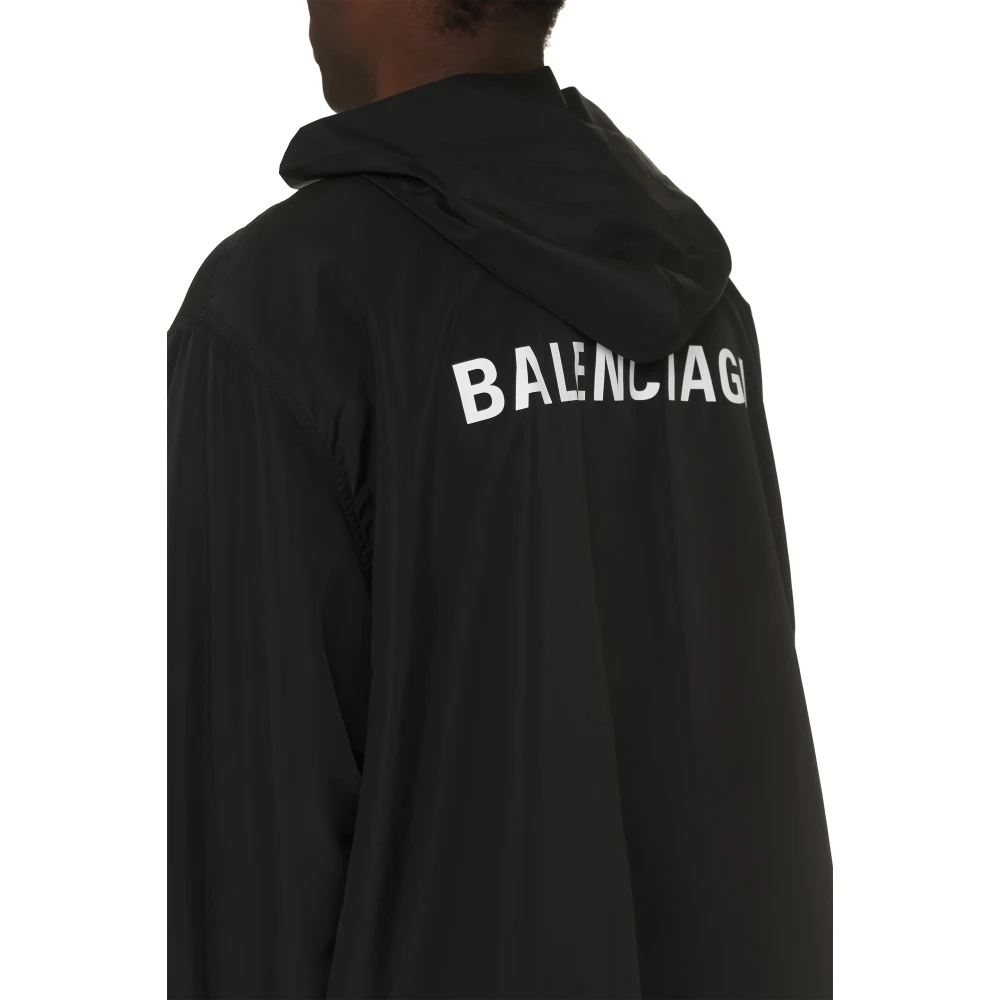 Balenciaga Hooded Jack met Volledige Ritssluiting Black Heren