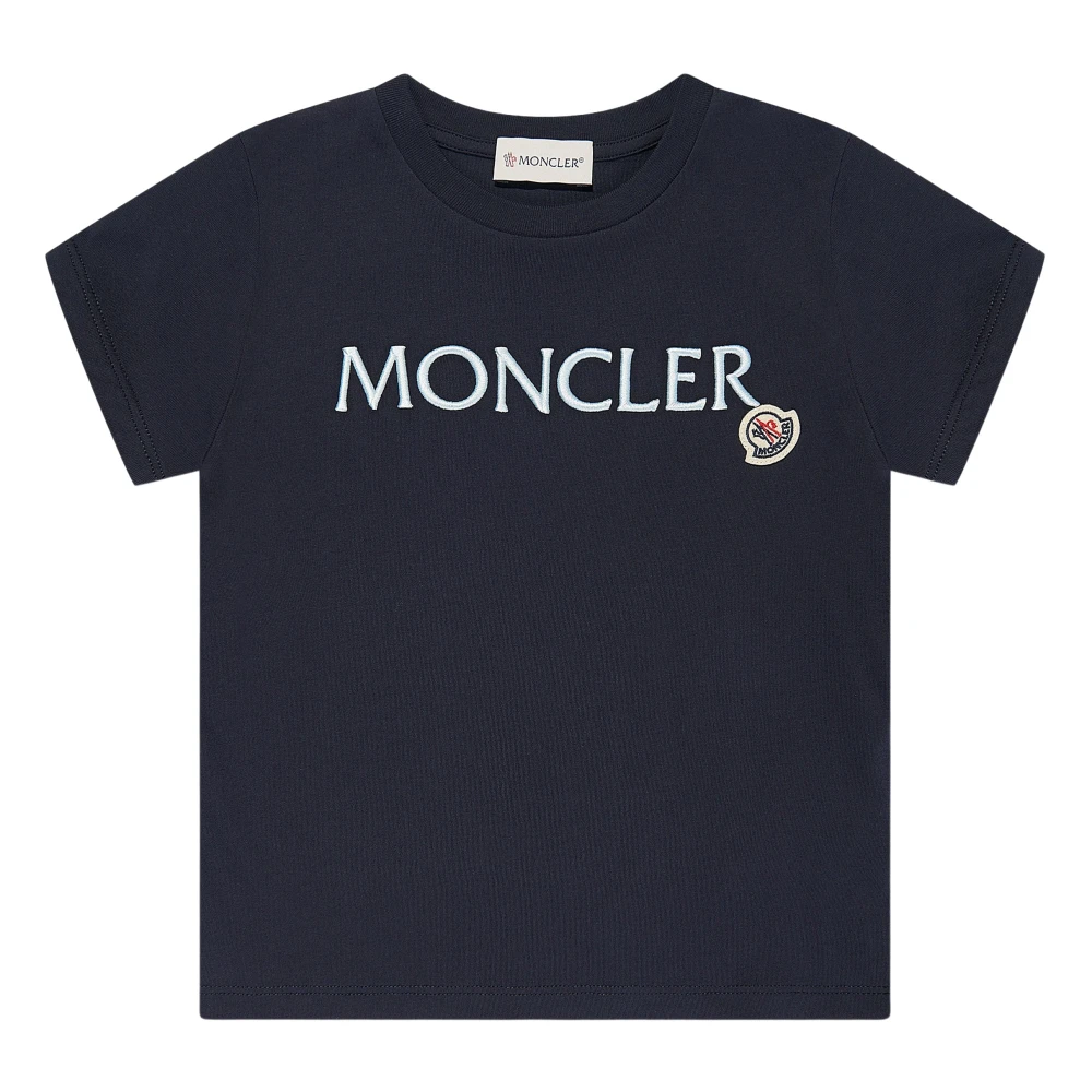 Moncler Boys Blue Logo T-Shirt - Kids Short Sleeve T-Shirts - 8 Y - Kids