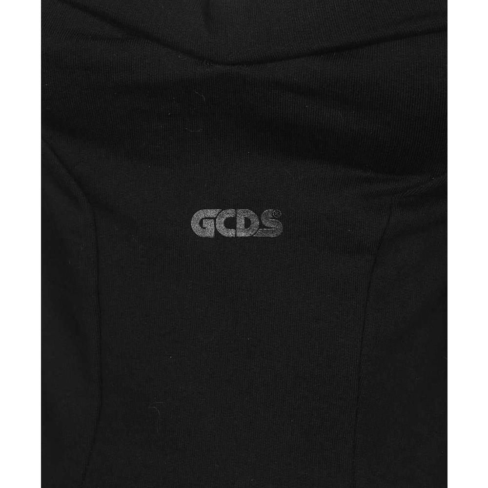 Gcds Strapless Katoenen Mini-Jurk Black Dames