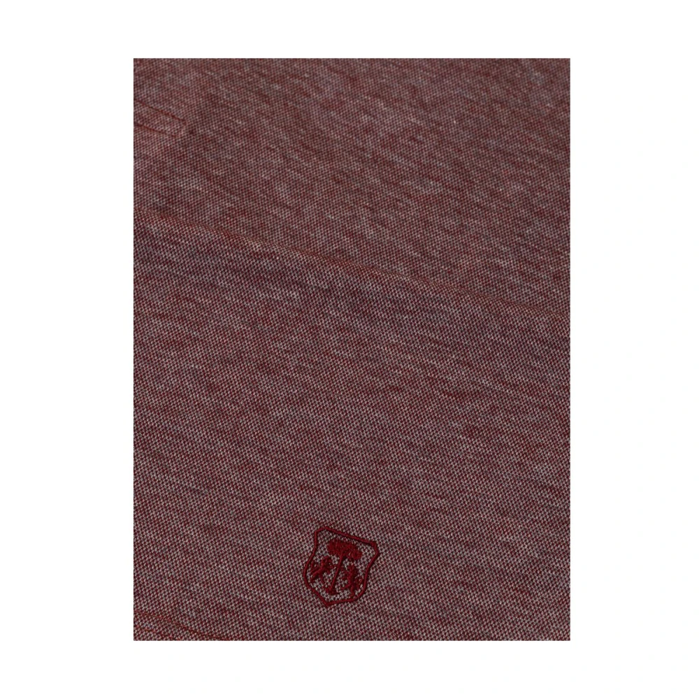 Corneliani Lila Katoenen Poloshirt Purple Heren