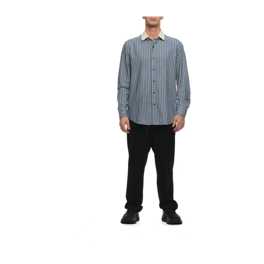 Salvatore Piccolo Stijlvol Overhemd Sby75 Blue Heren