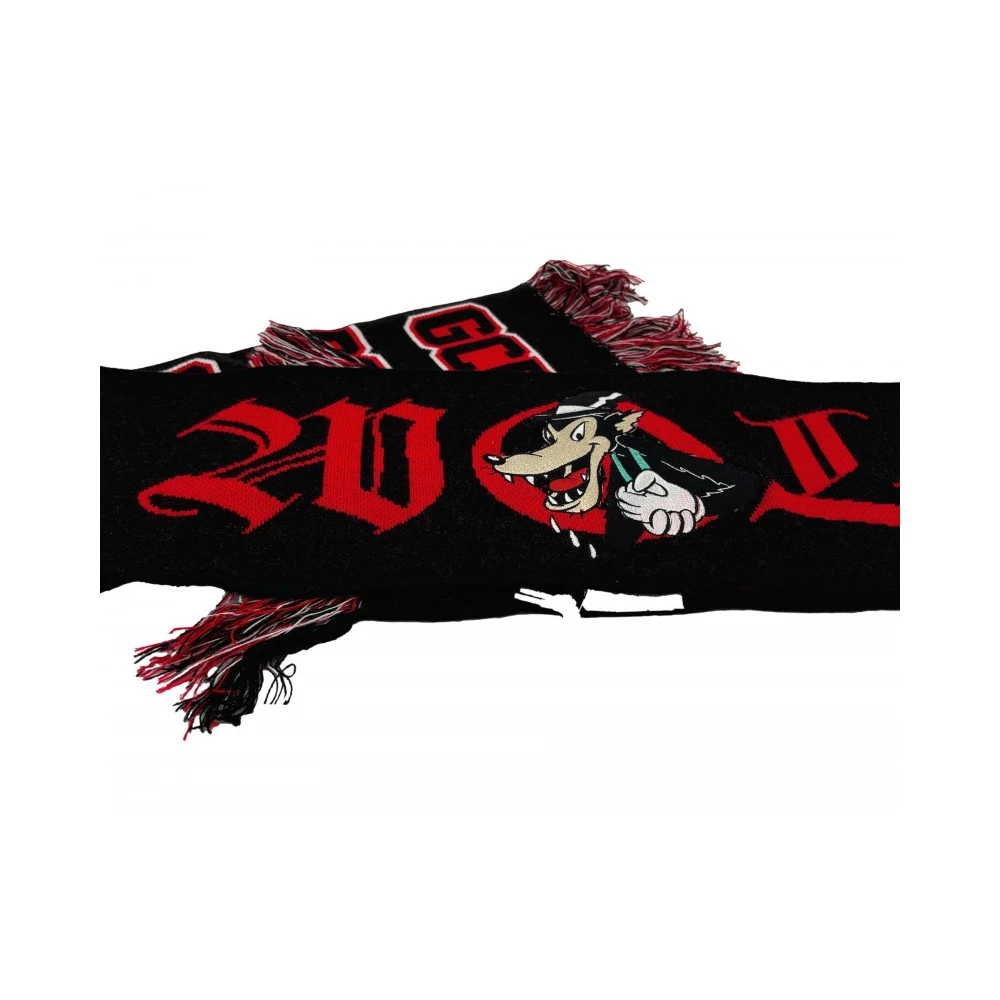 Gcds Zwarte herensjaal 100% acryl Multicolor Heren