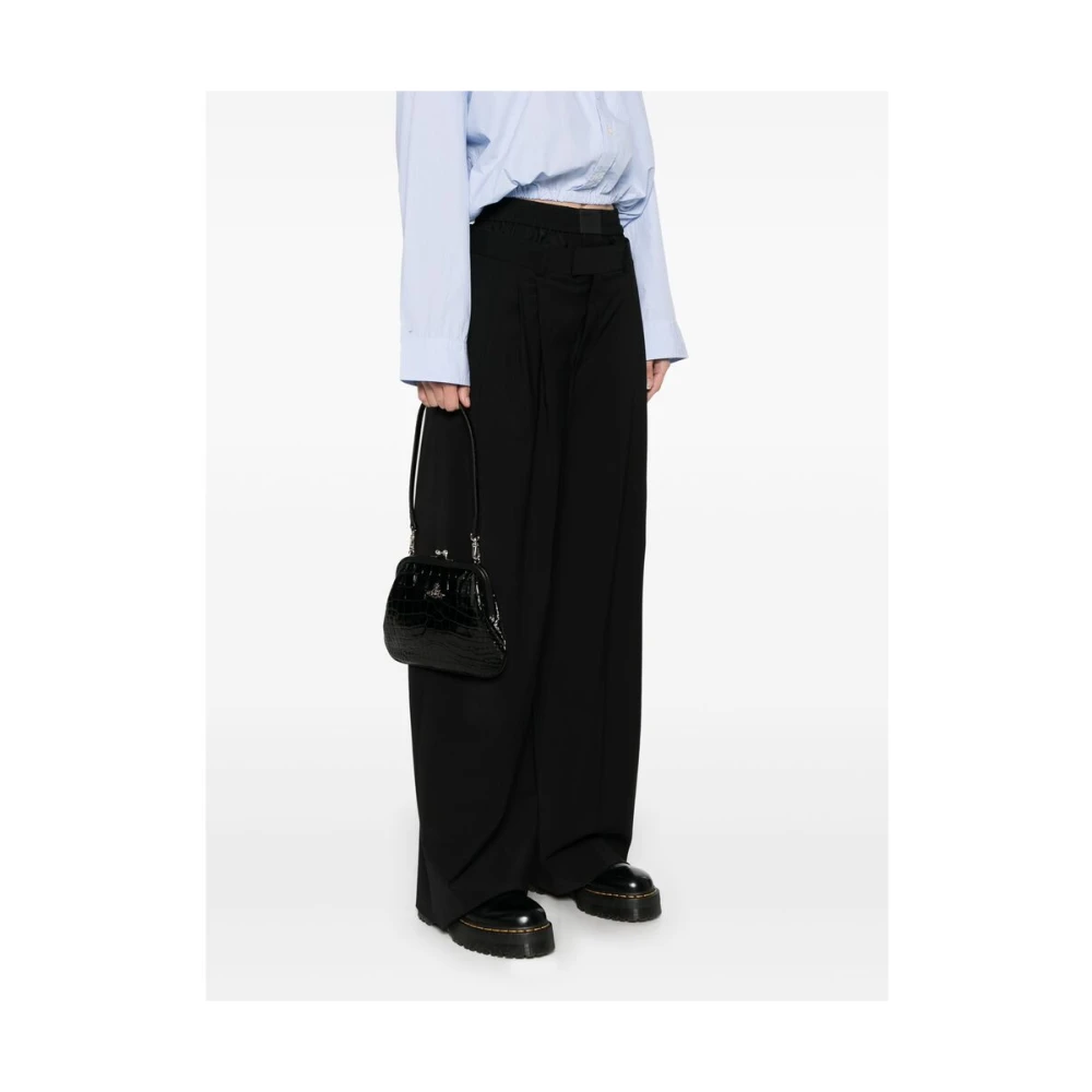 Vivienne Westwood Zwarte Kiss-Lock Handtas met Handtekening Orb Black Dames