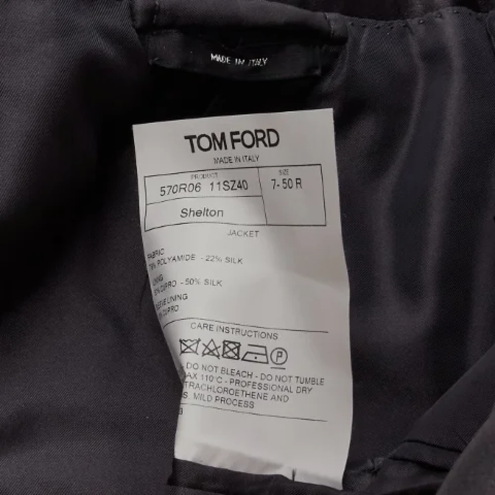Tom Ford Pre-owned Silk outerwear Black Dames