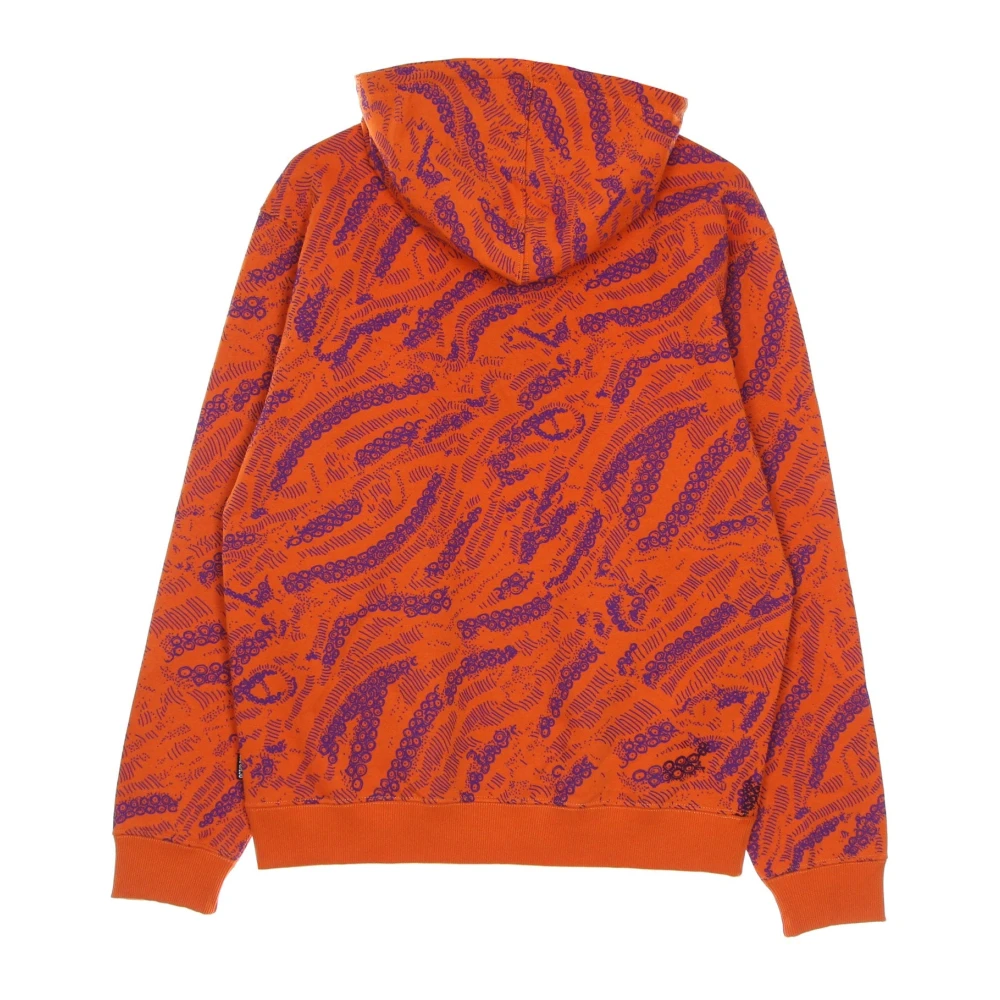 Octopus Sci-fi Oranje Hoodie Lange Mouw Orange Heren