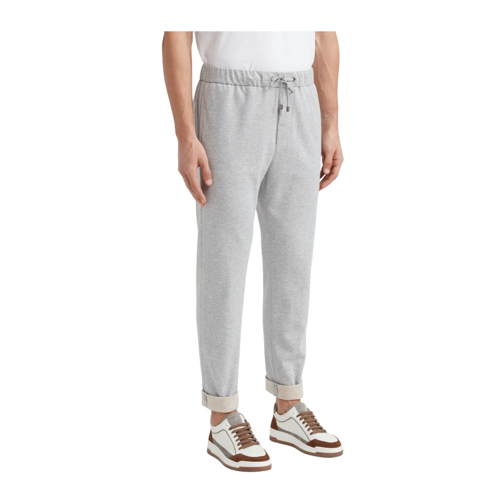 PESERICO Katoenblend joggers Gray Heren