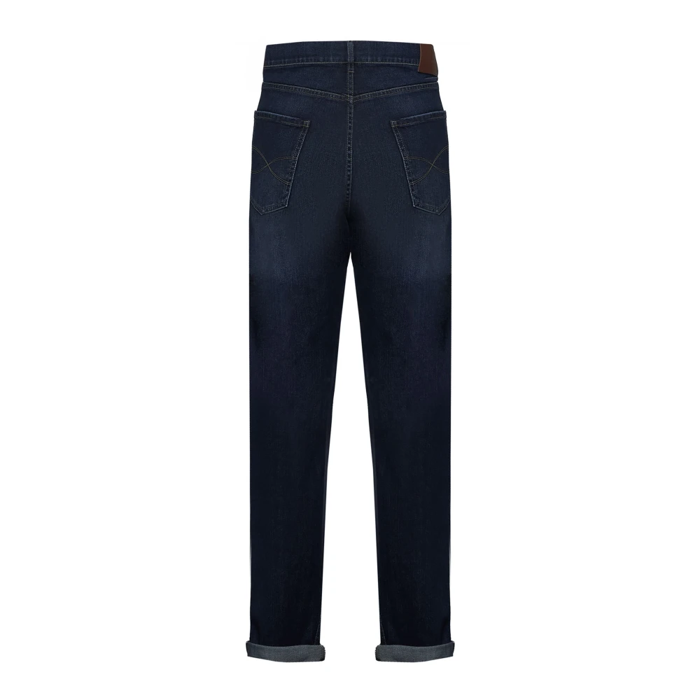 BRUNELLO CUCINELLI Blauwe Jeans Klassieke Stijl Blue Heren