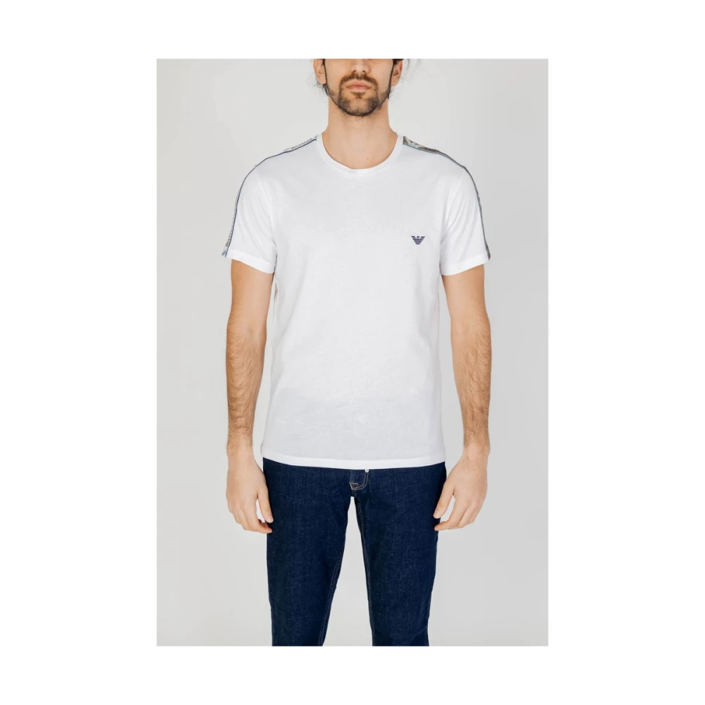 Emporio Armani Katoenen Heren T-shirt Lente Zomer Collectie White Heren
