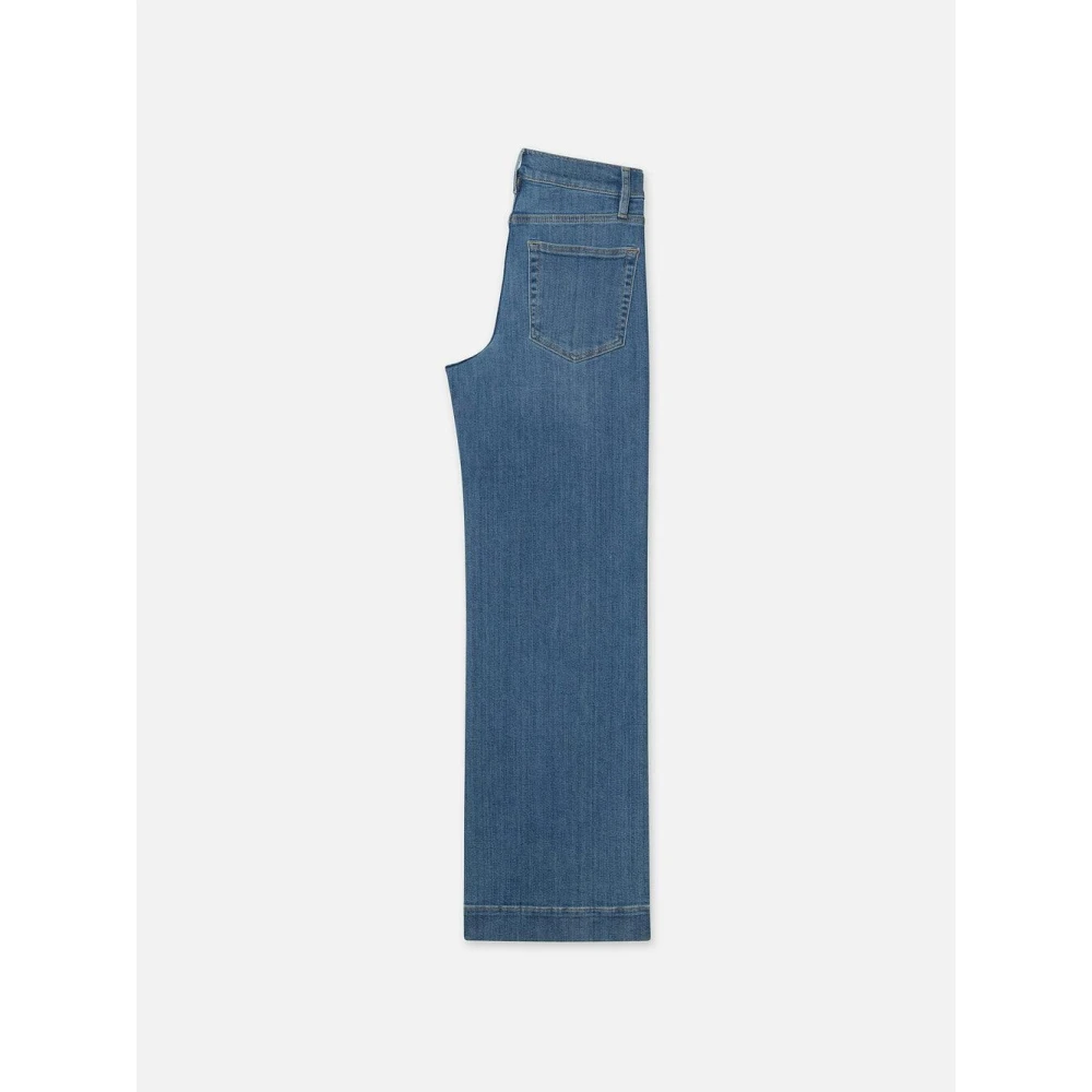 Frame Patch Pocket Slim Palazzo Jeans Blue Dames