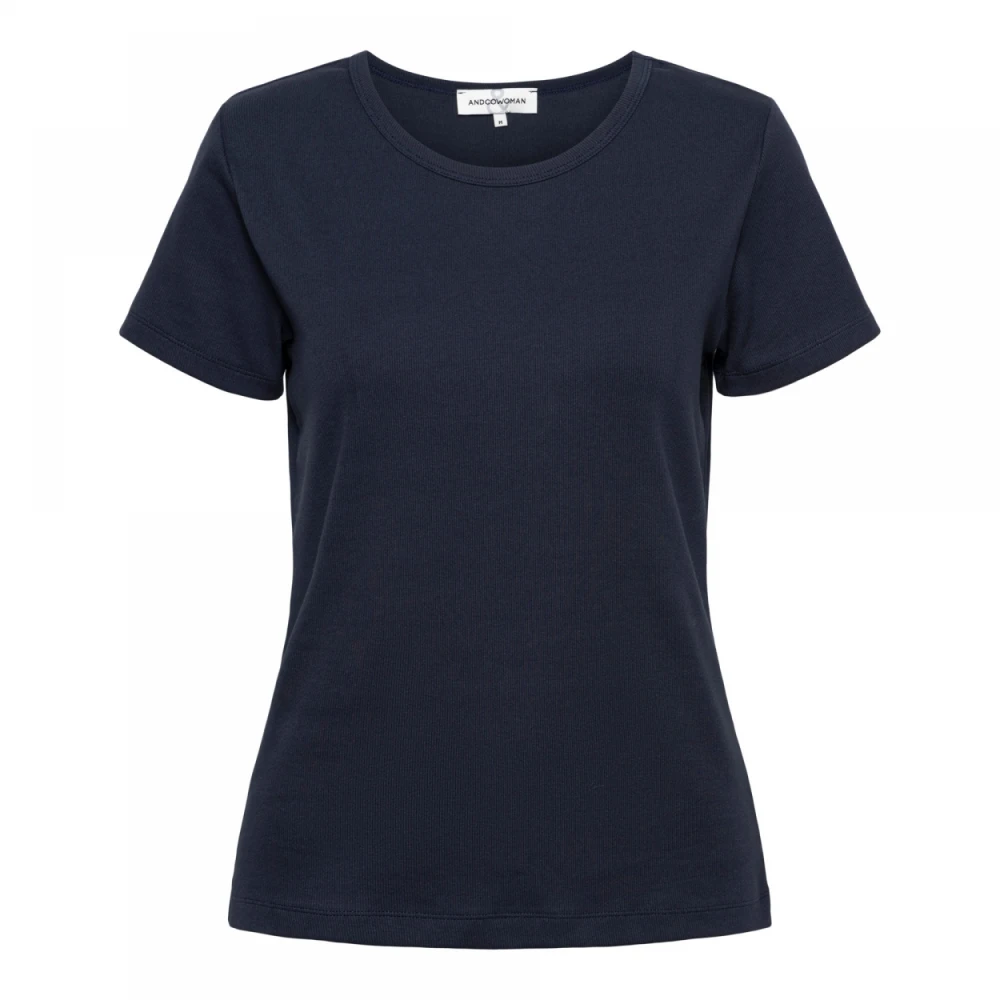 &Co Woman T-shirt met ronde hals Blue Dames