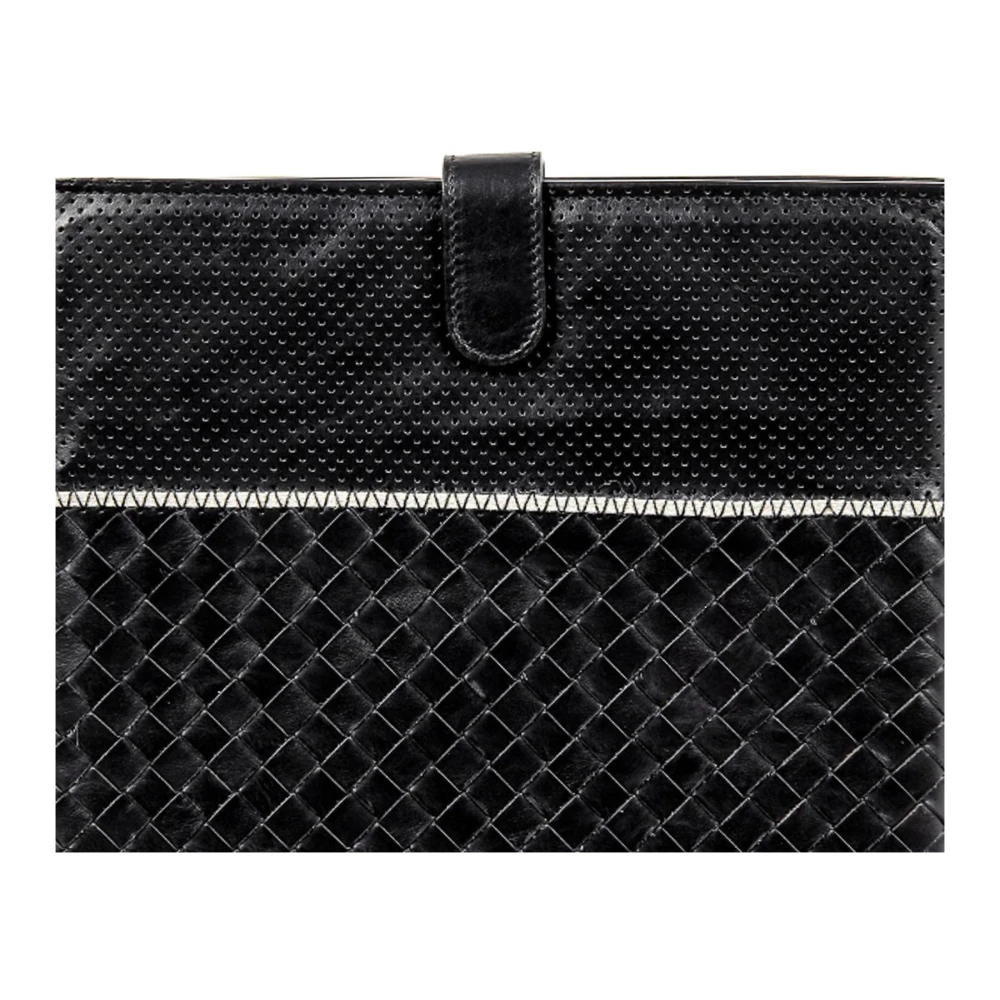 Bottega Veneta Luxe Leren Tablethoes Stijlvol Ontwerp Black Unisex