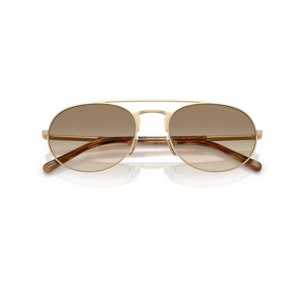 Emporio Armani , Matte Pale Gold Sunglasses Yellow Gradient Brown lenses, EA2171 300213, Mojo Glasses - Image 5