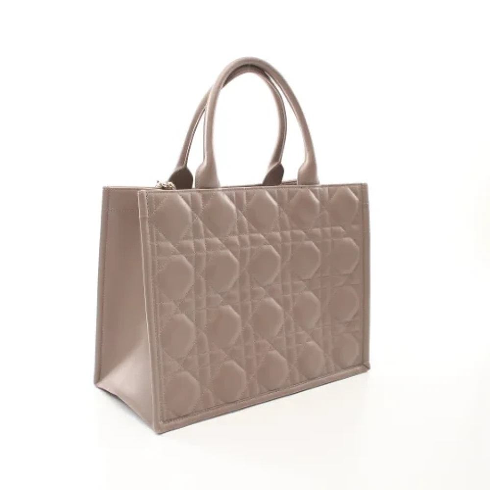 Dior Vintage Pre-owned Leather dior-bags Beige Dames