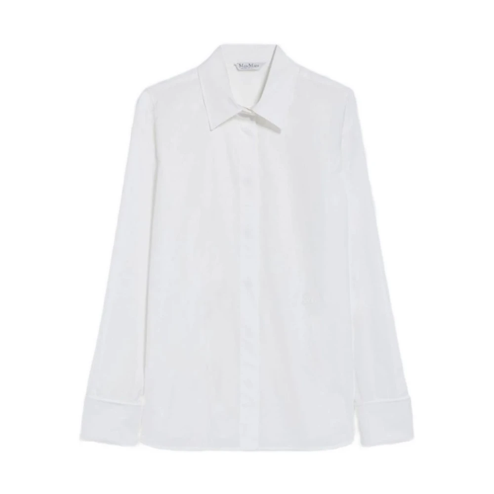 Max Mara Camisa De Algodón Blouses & Shirts Mujer Blanco S