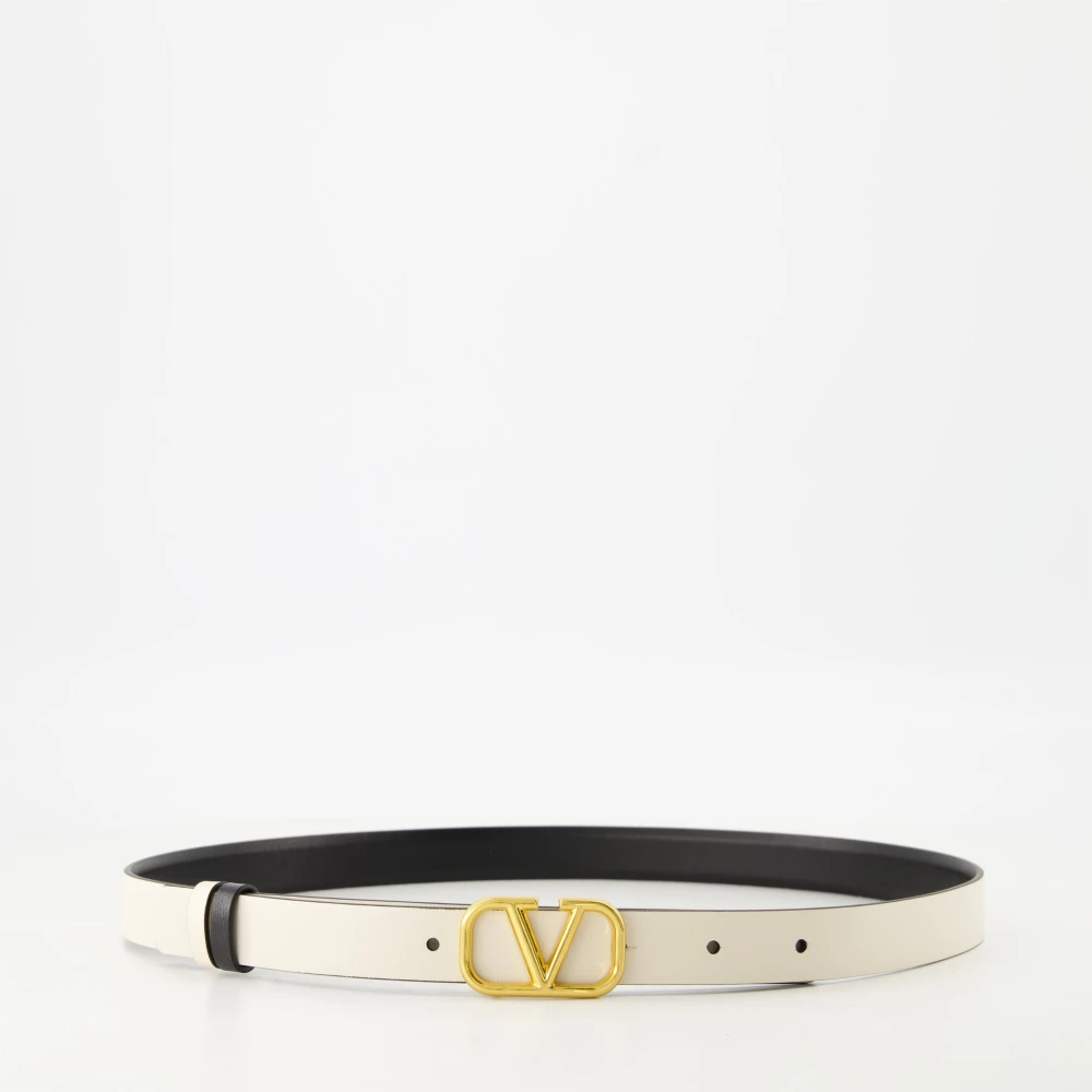 Valentino Garavani Omkeerbare VLogo Riem Zwart-Wit Black Dames