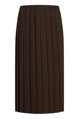 Knälång veckad kjol