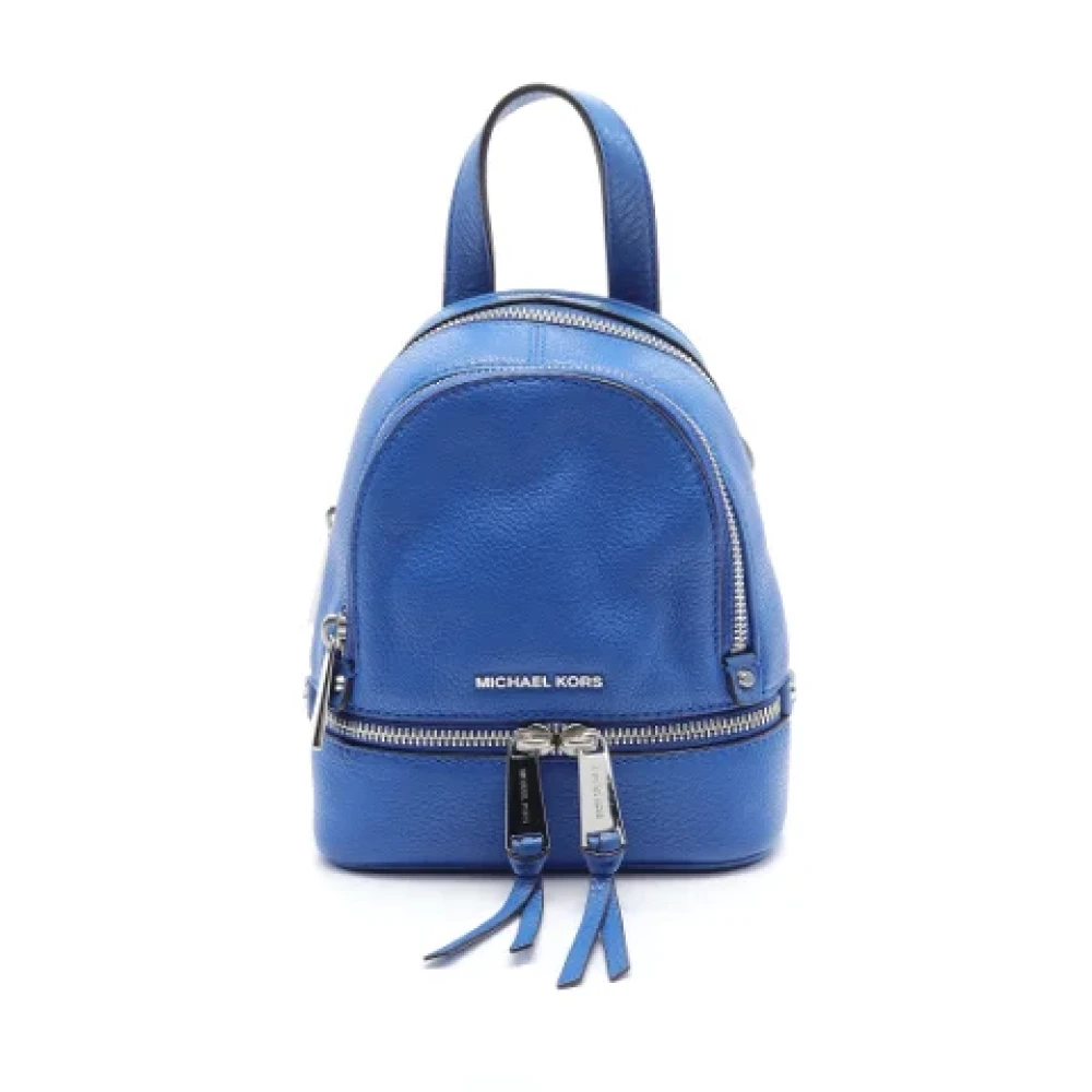 Michael Kors Pre-owned Leather backpacks Blue Dames