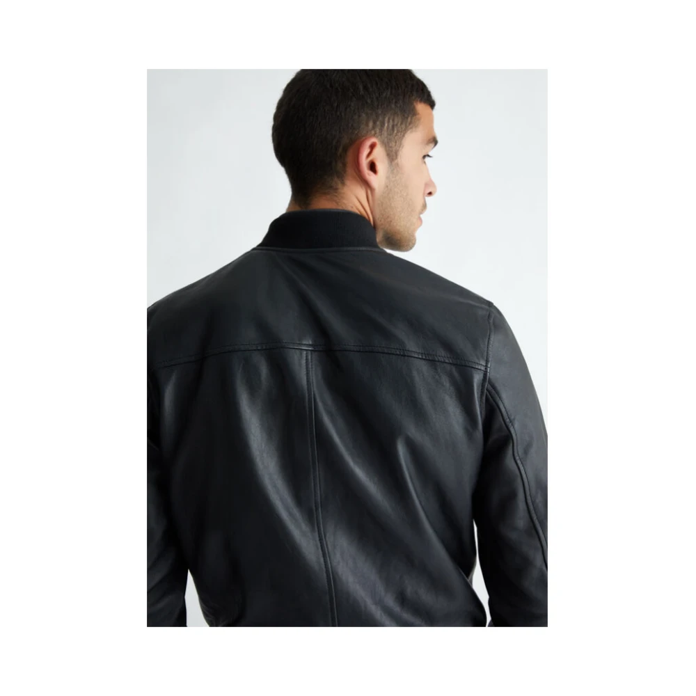 Liu Jo Leren Bomberjack Array Groot Black Heren