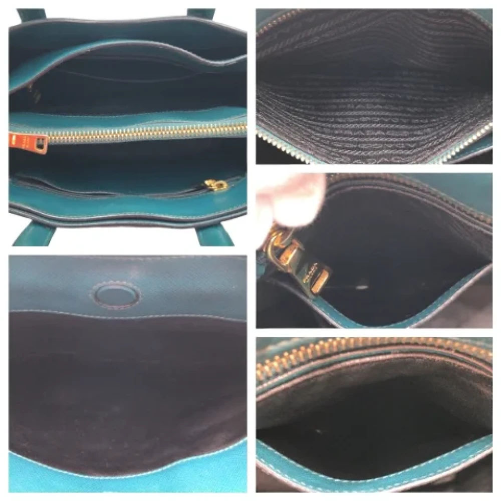 Prada Vintage Pre-owned Leather prada-bags Green Dames