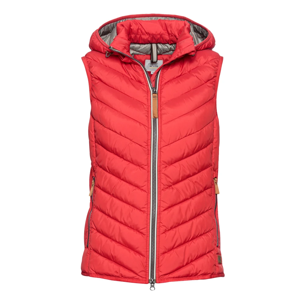 Camel active Gerecyclede Polyester Puffer Vest Red Dames
